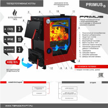 Котел твердотопливный PRIMUS 20 В без плиты